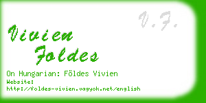vivien foldes business card